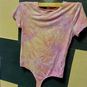 pink tie dye one piece
